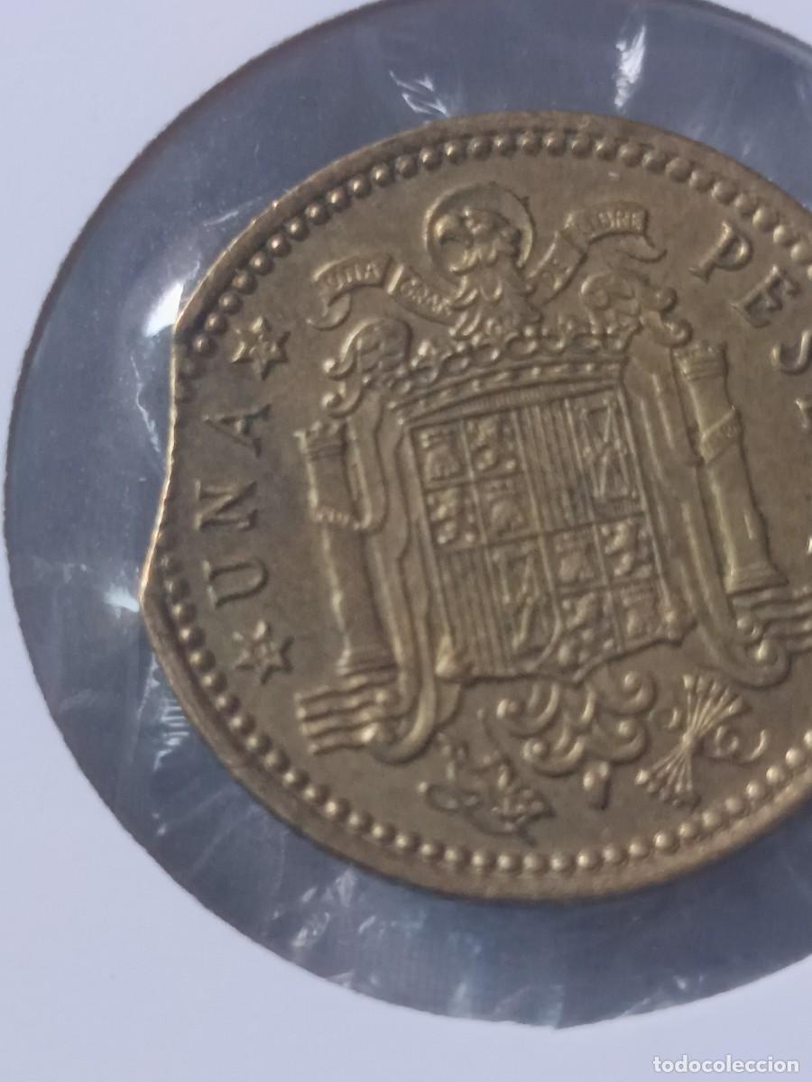 Monedas con errores: Lote 4 monedas 1 pesetas y 5 pesetas segmentadas - Foto 14