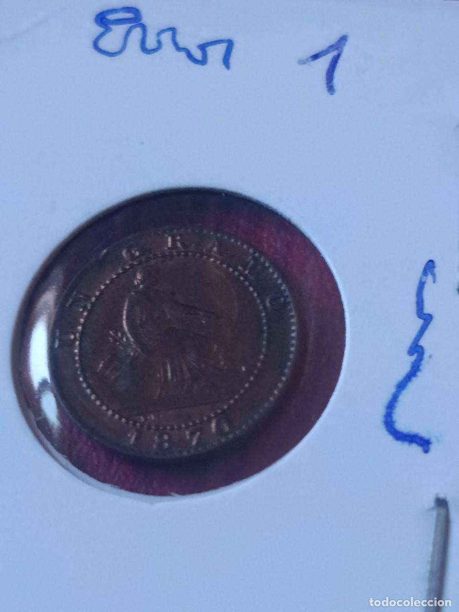 Monete con errori: Monedas 1 c&eacute;ntimo 1870 con repinte