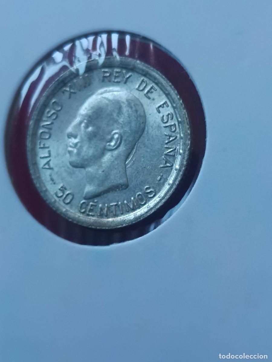 Monete con errori: 4 monedas 50 c&eacute;ntimos 1926 repinte