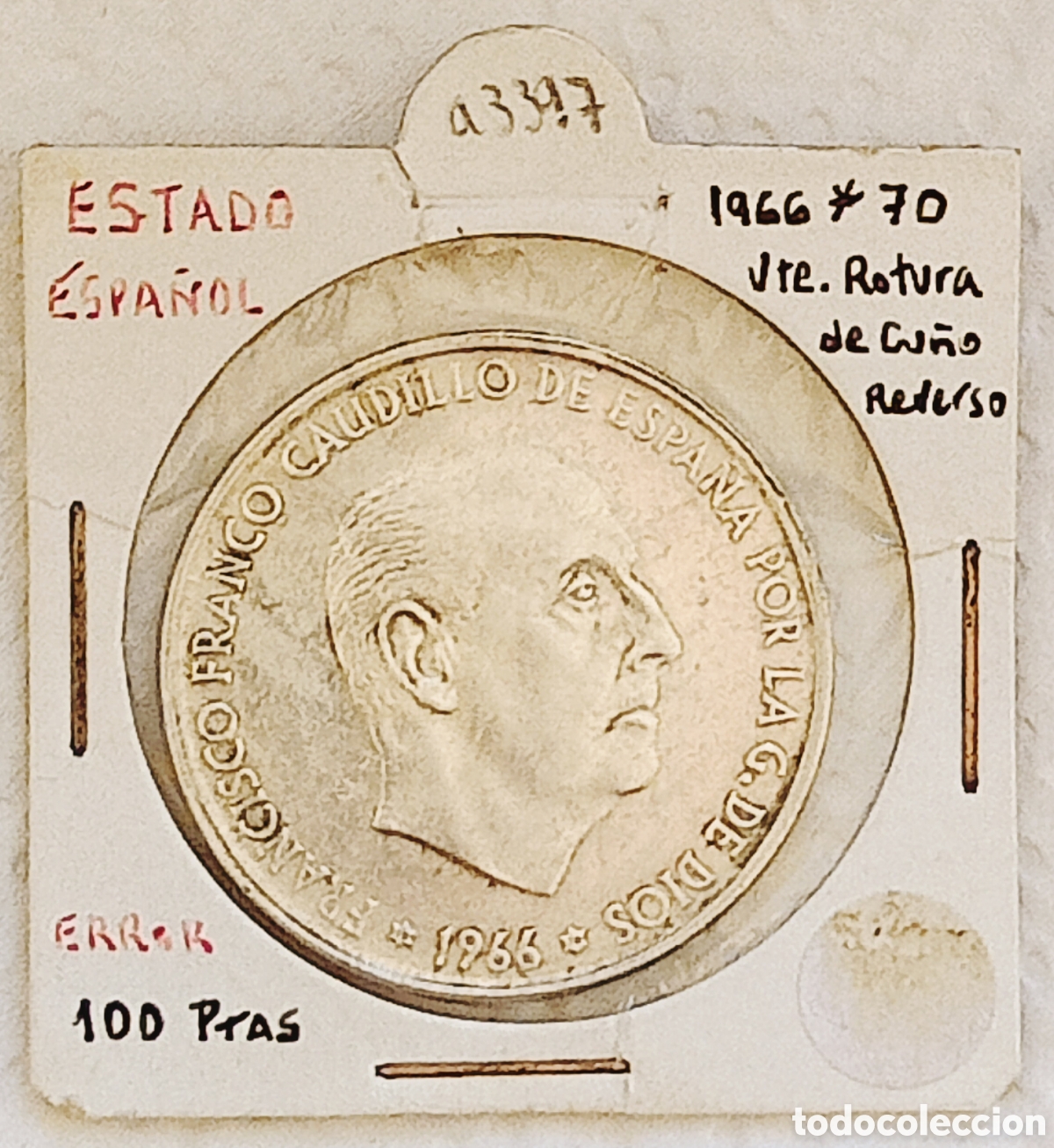 Monedas con errores: Moneda Espa&ntilde;a (1966*70) error m&uacute;ltiple - Foto 1