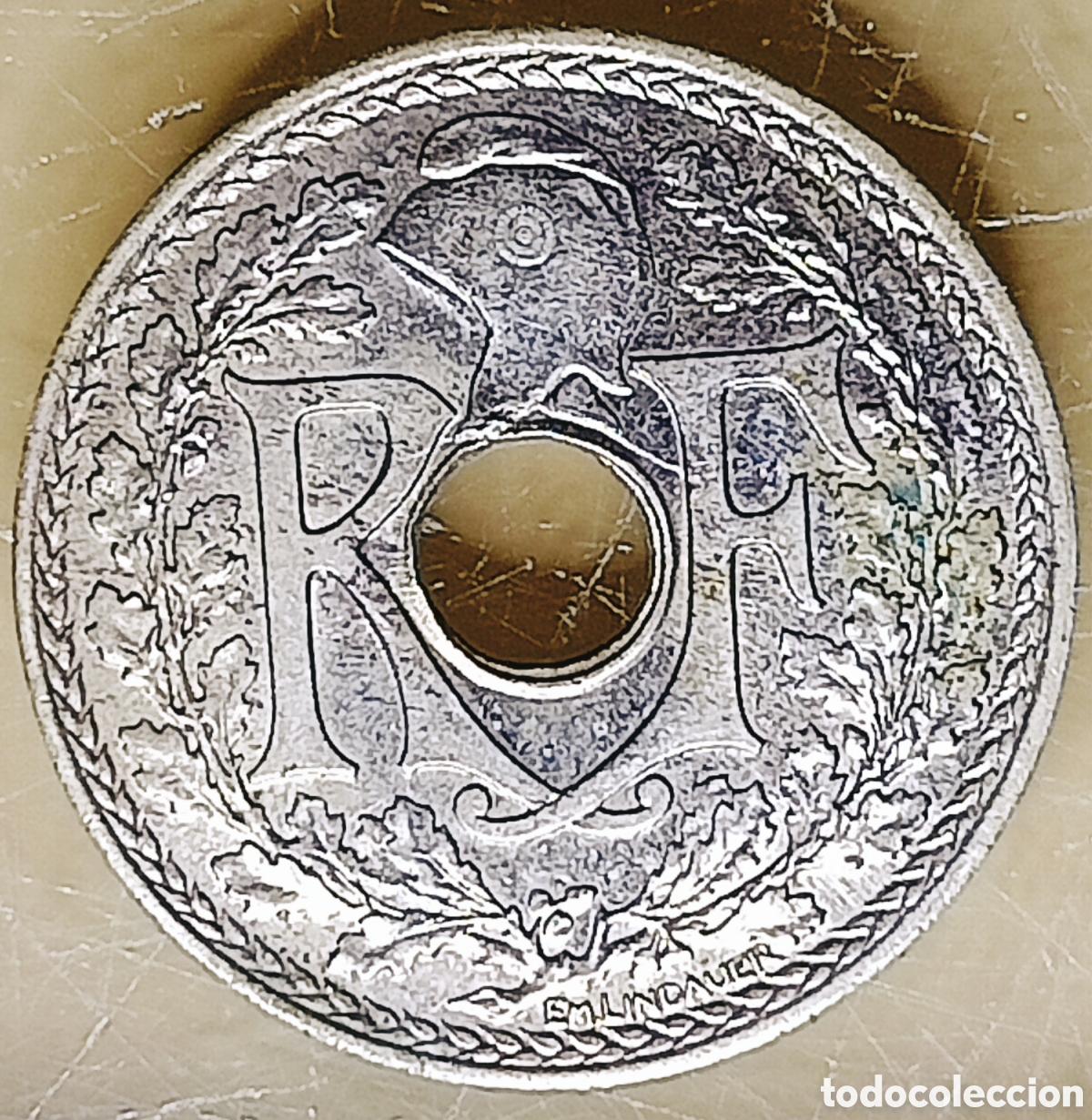 Monedas con errores: Moneda Francia-1939 (error de acu&ntilde;aci&oacute;n) - Foto 2