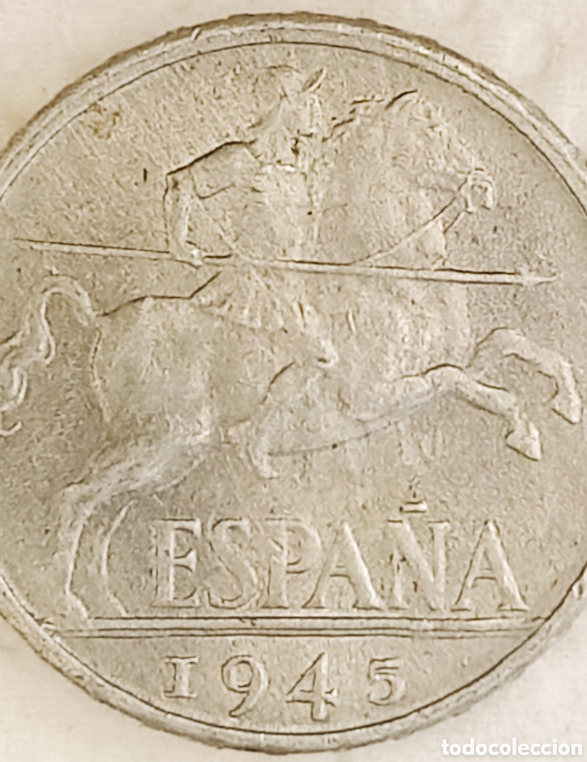 Monedas con errores: Moneda Espa&ntilde;a (1945) error severo - Foto 3