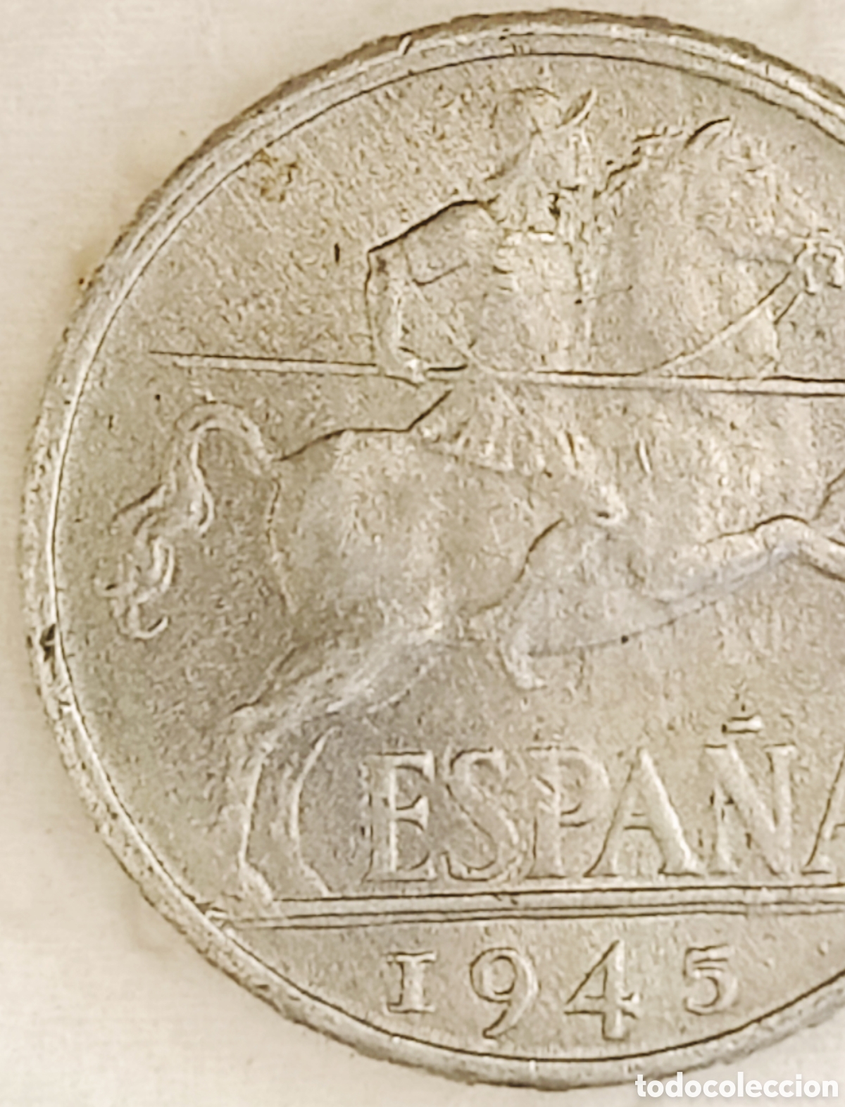 Monedas con errores: Moneda Espa&ntilde;a (1945) error severo - Foto 4