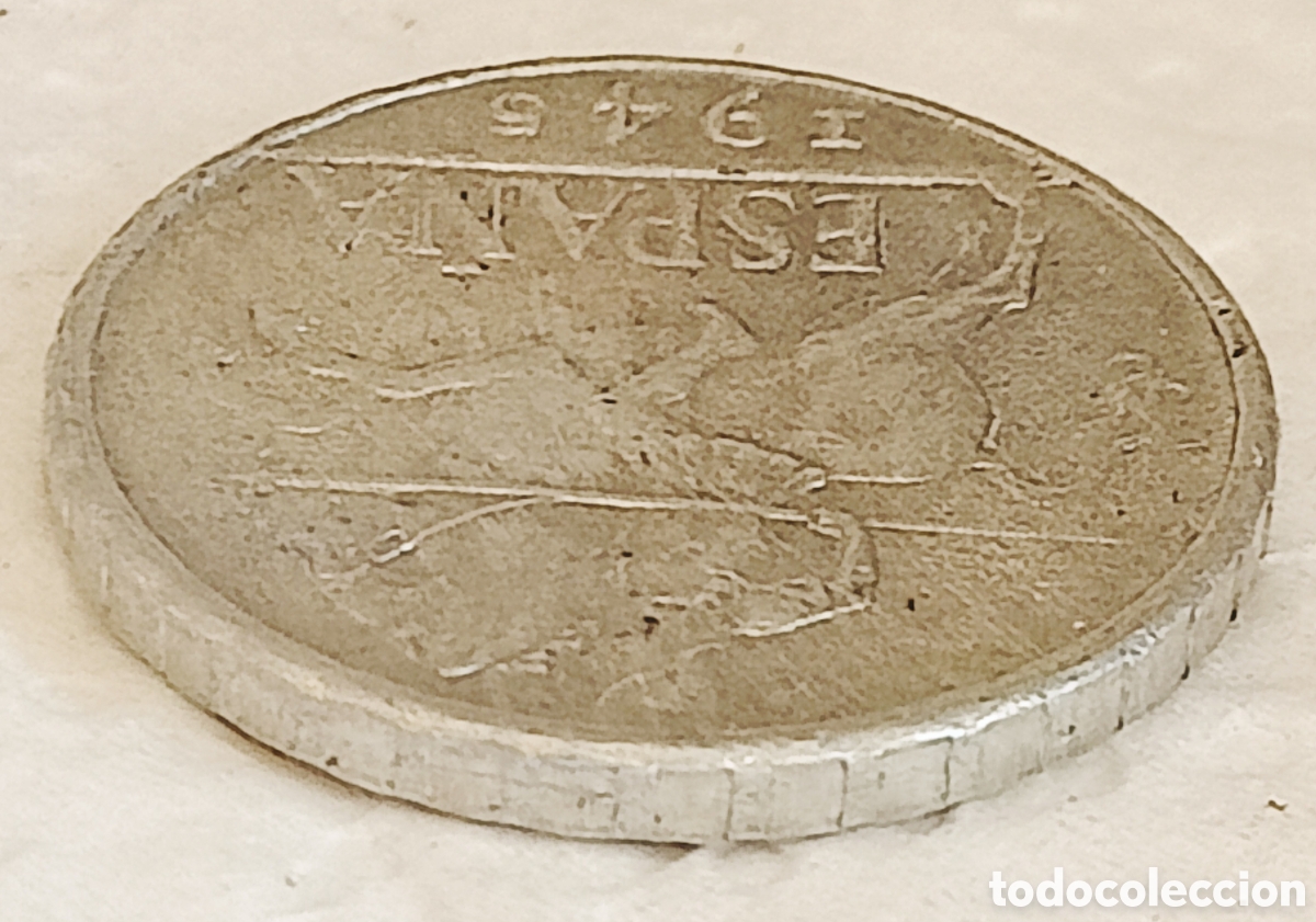 Monedas con errores: Moneda Espa&ntilde;a (1945) error severo - Foto 23