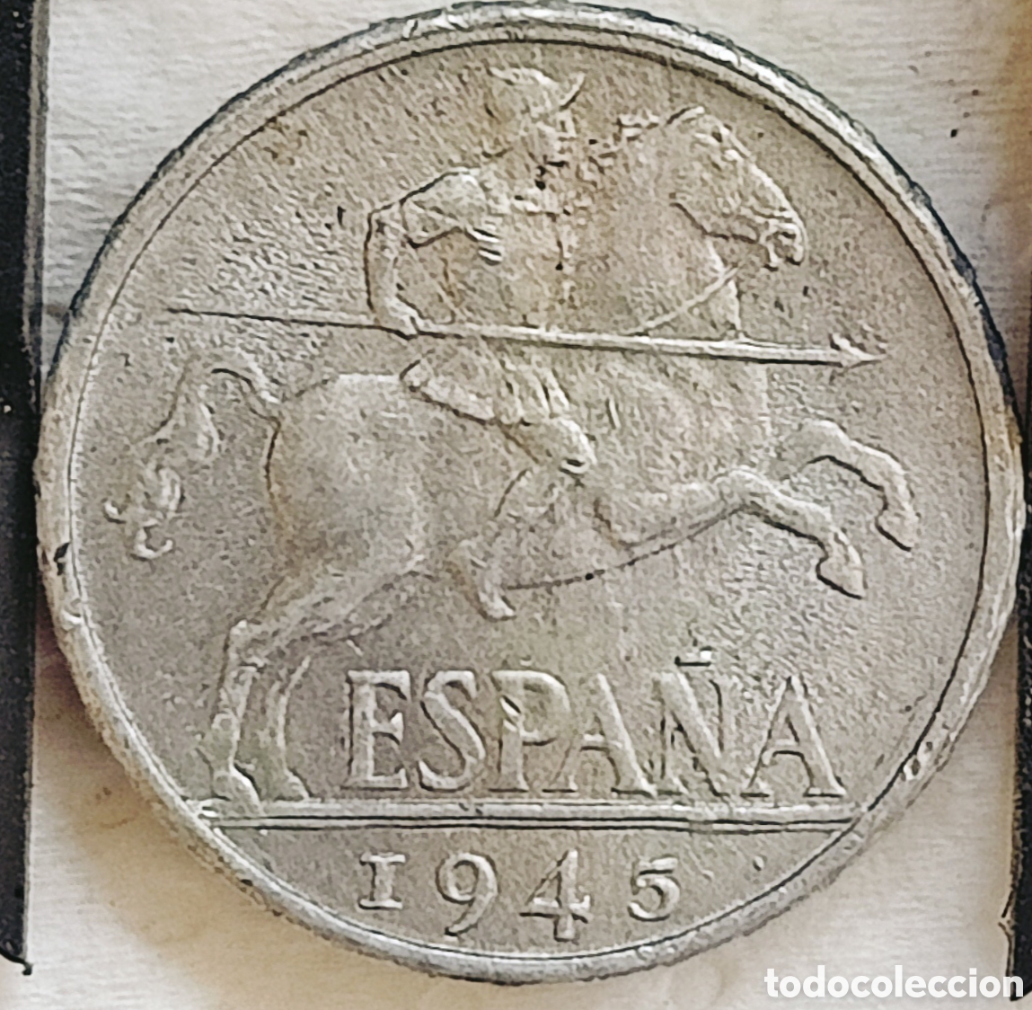 Monedas con errores: Moneda Espa&ntilde;a (1945) error severo