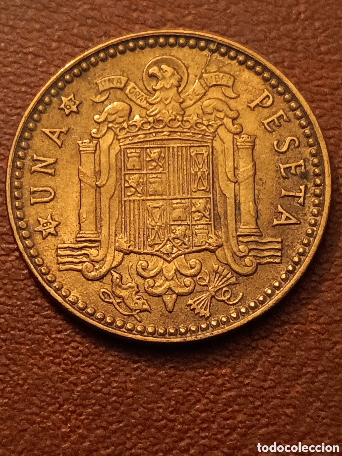 M&uuml;nzen mit Fehlern: ERROR EXCESO DE METAL RAYAS - 1 PESETA 1963 *63 - ESTADO ESPA&Ntilde;OL