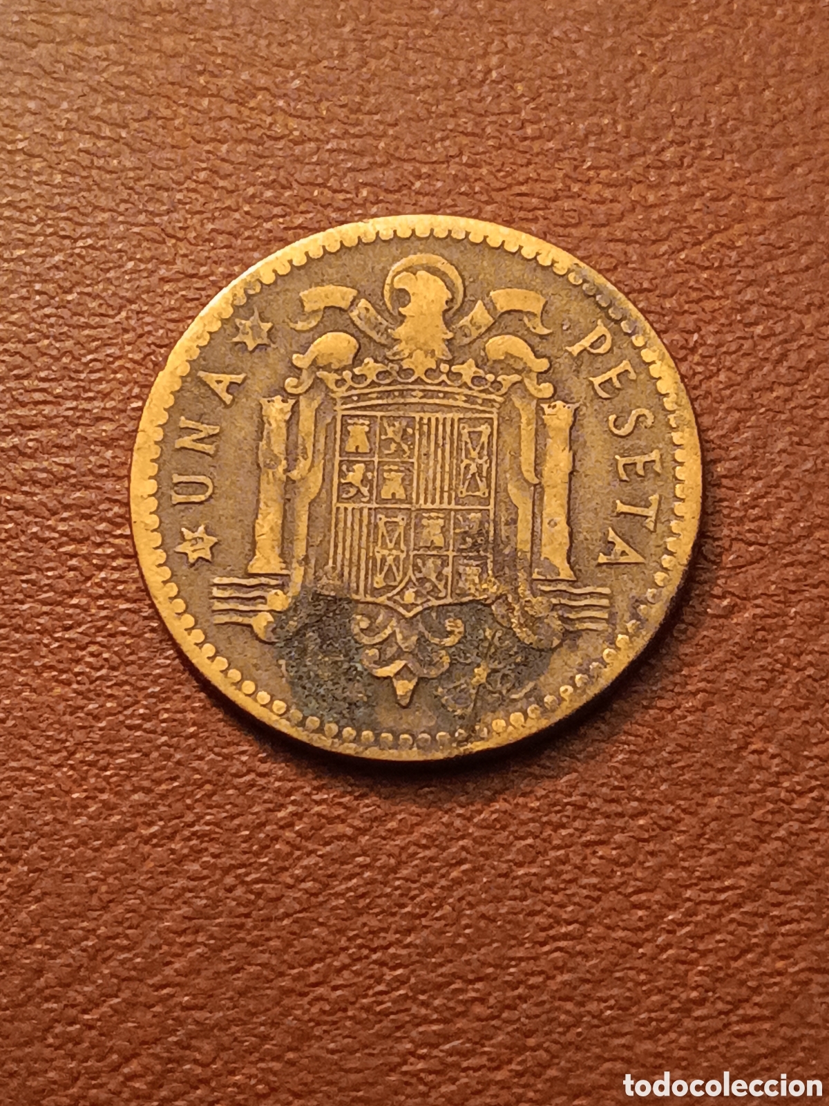 Monedas con errores: ERROR ROTURA DE CU&Ntilde;O - 1 PESETA 1947 - ESTADO ESPA&Ntilde;OL - Foto 3