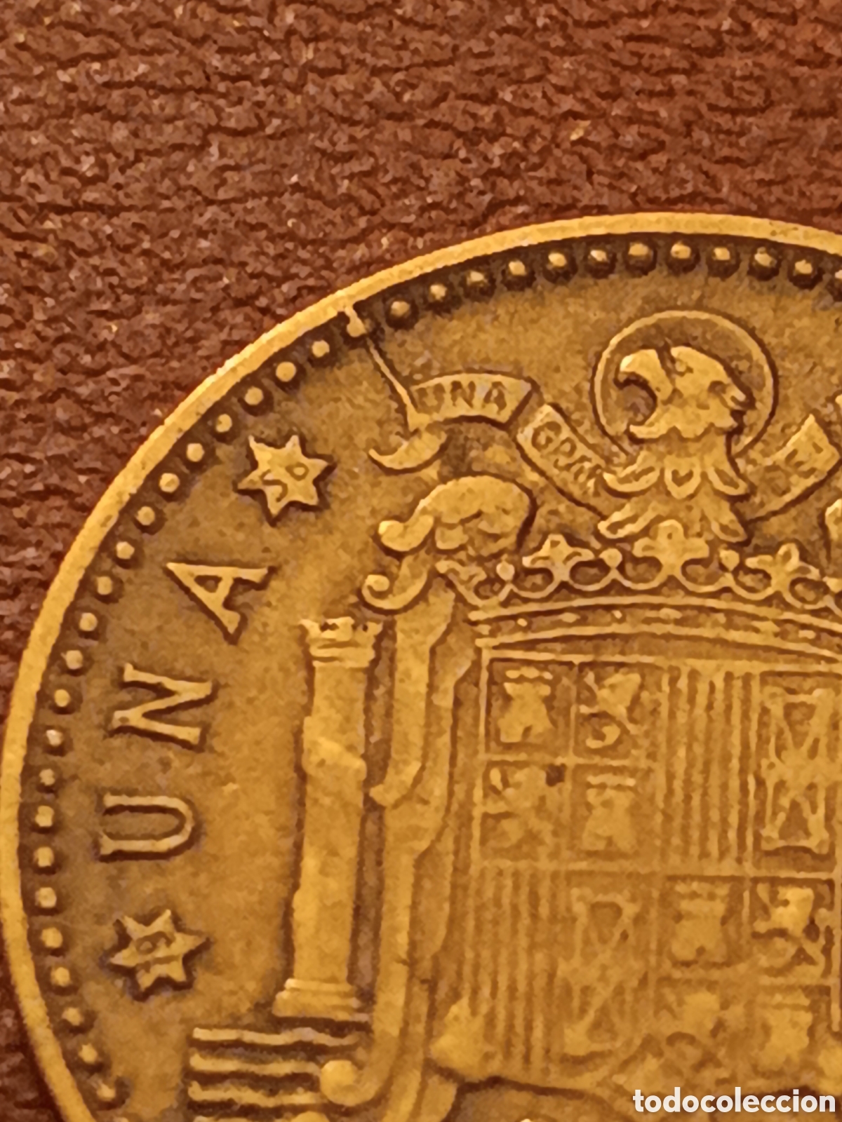 M&uuml;nzen mit Fehlern: ERROR EXCESO DE METAL RAYA - 1 PESETA 1953 *56 - ESTADO ESPA&Ntilde;OL