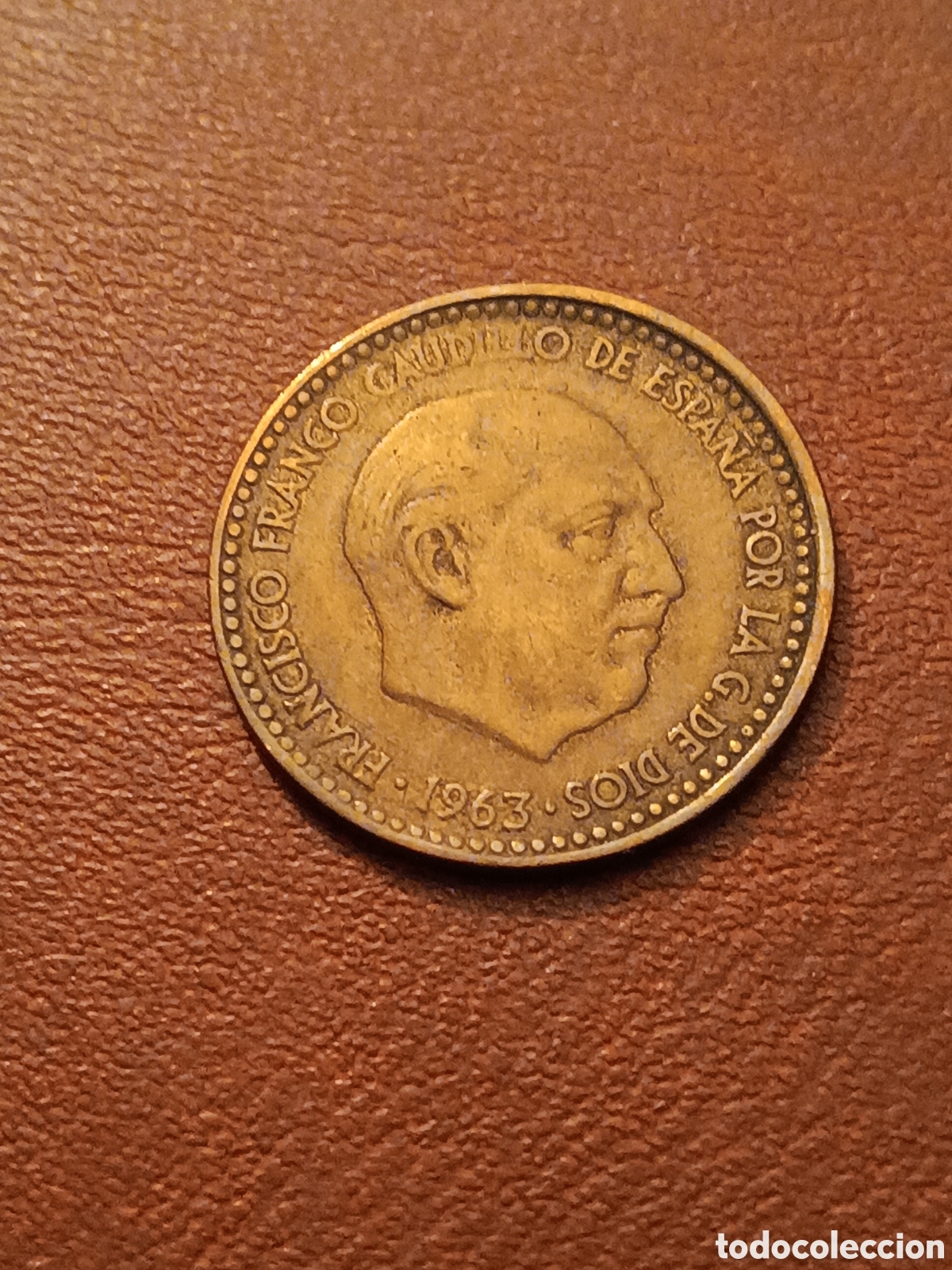 Monedas con errores: ERROR REPINTE - 1 PESETA 1963 *66 - ESTADO ESPA&Ntilde;OL - Foto 3