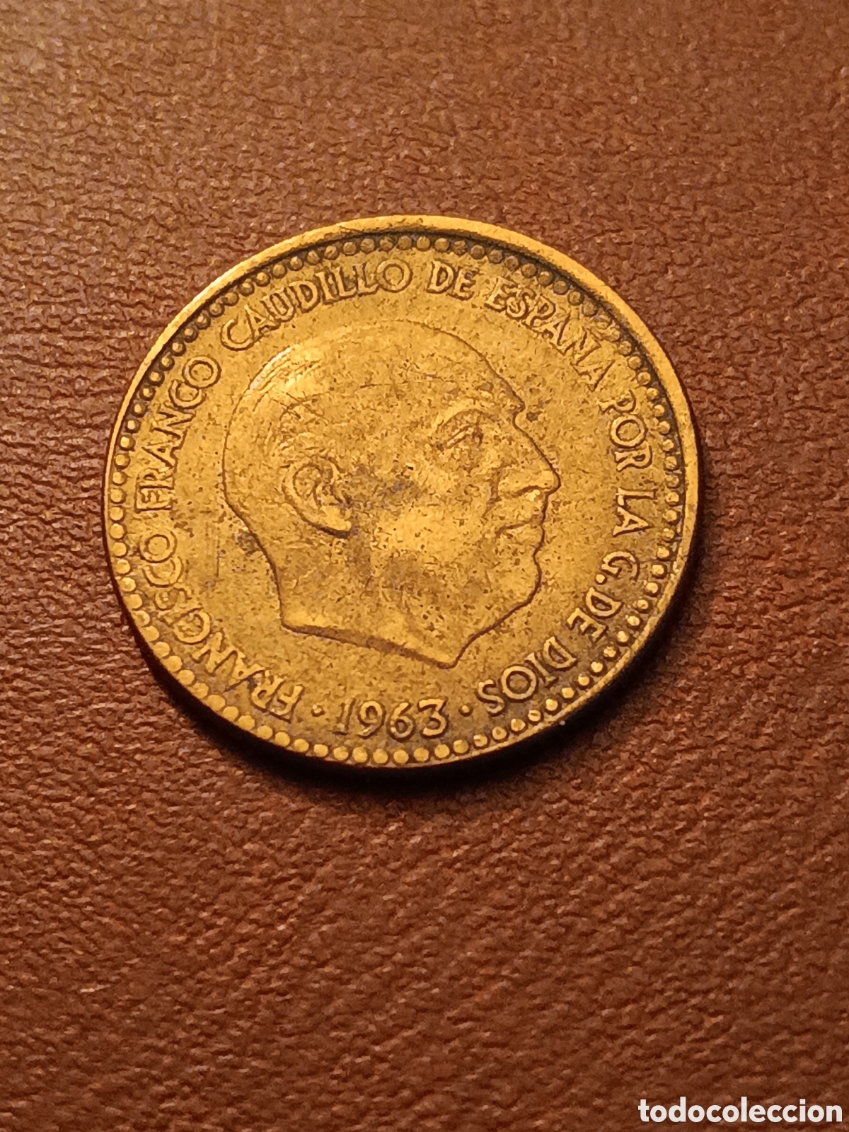 M&uuml;nzen mit Fehlern: ERROR COSPEL MAS ANCHO, DESPLAZADO - 1 PESETA 1963 - ESTADO ESPA&Ntilde;OL