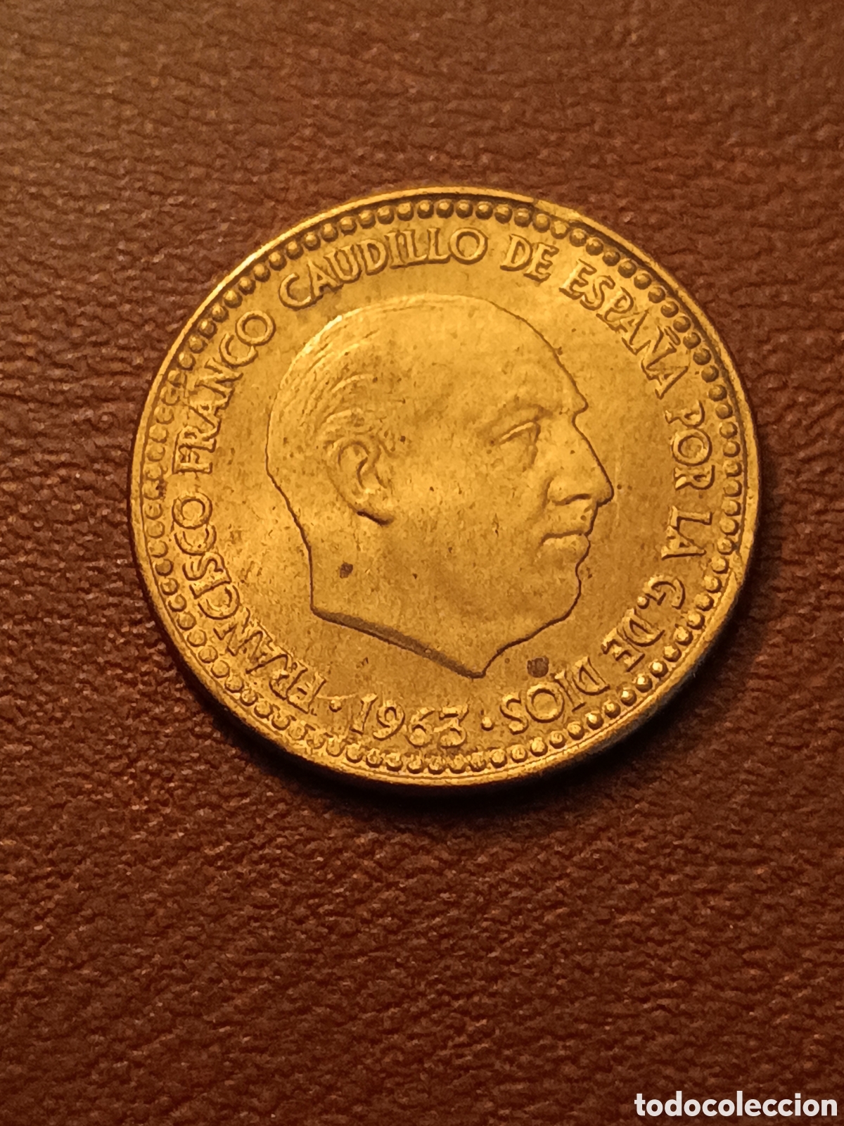 Monedas con errores: ERROR REPINTE - 1 PESETA 1963 - ESTADO ESPA&Ntilde;OL - Foto 3