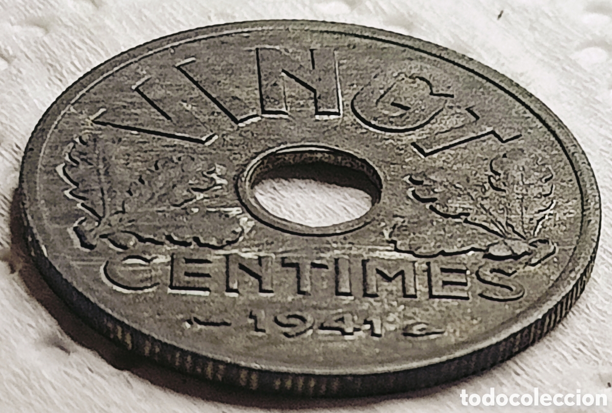 Monedas con errores: Moneda Francia (Vichy 1941) error - Foto 25