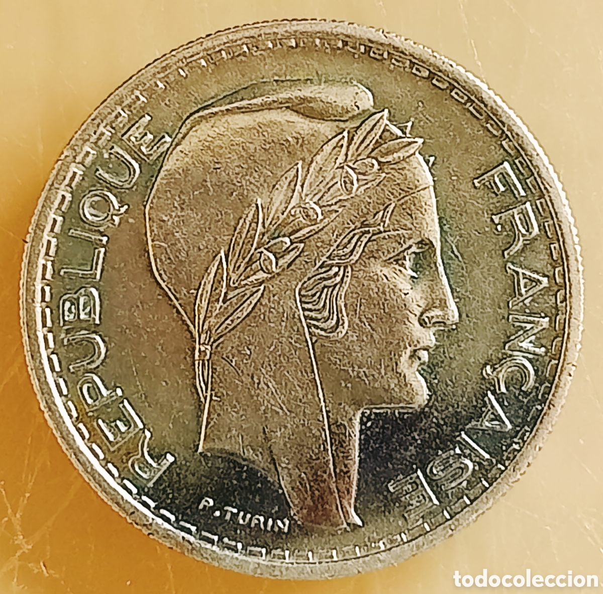 Monedas con errores: Moneda Francia (1948) error de acu&ntilde;aci&oacute;n - Foto 2