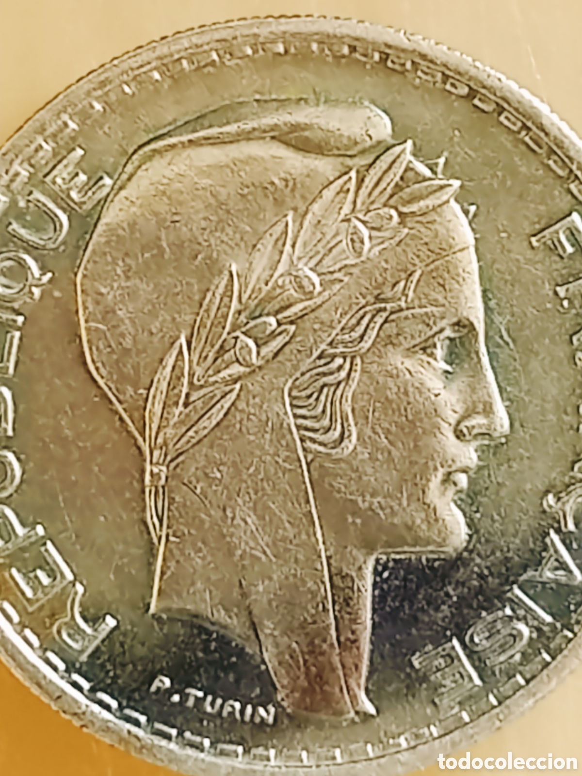 Monedas con errores: Moneda Francia (1948) error de acu&ntilde;aci&oacute;n - Foto 3