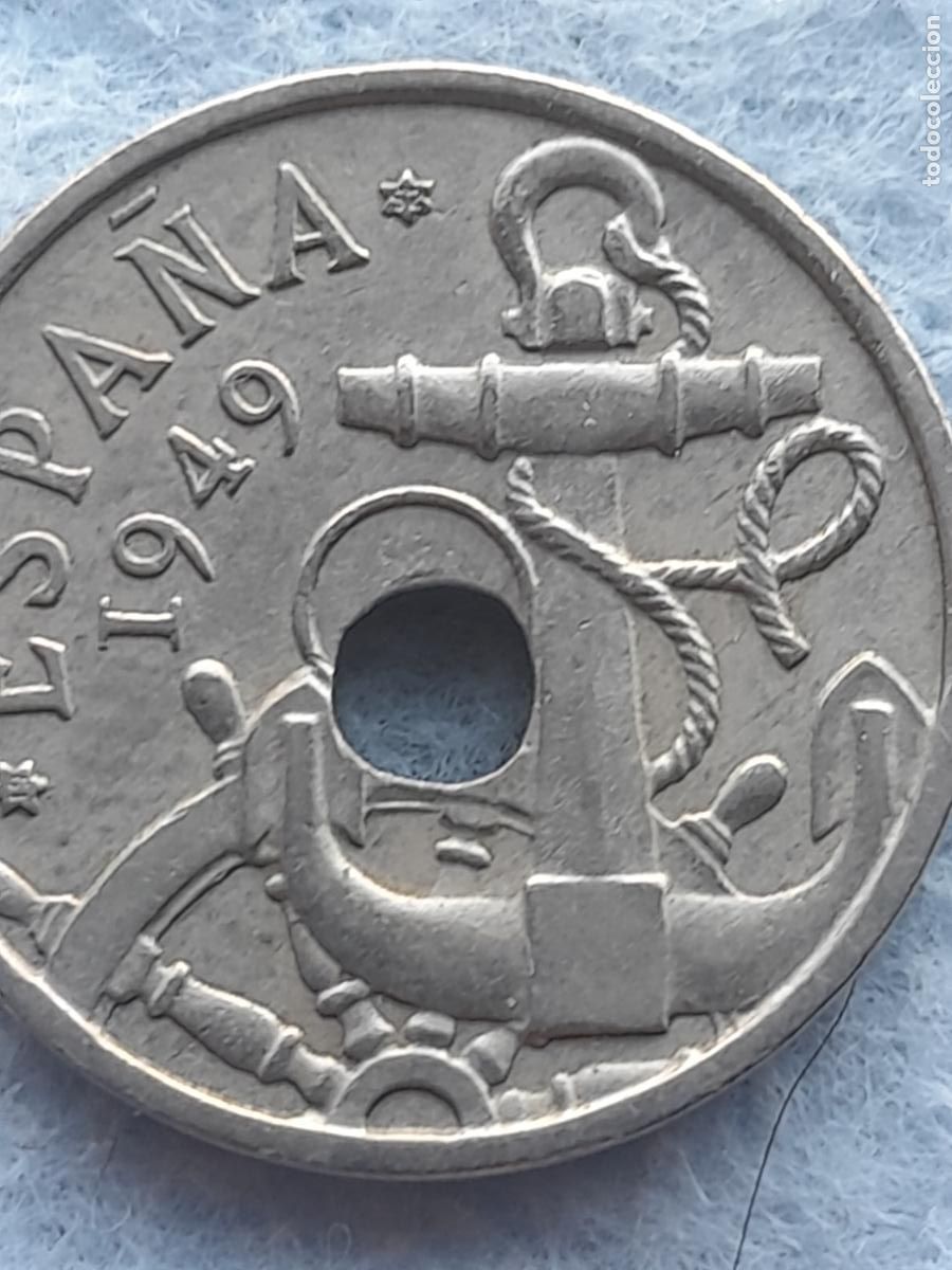 Monedas con errores: Franco. 50 C&eacute;ntimos. A&ntilde;o 1949. Error Perforaci&oacute;n Desplazada. - Foto 4