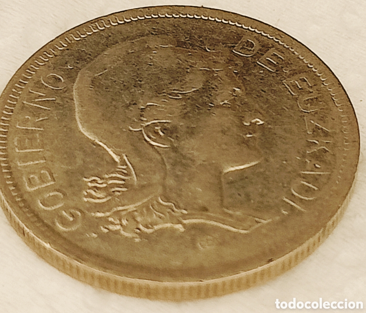 Monedas con errores: Moneda Espa&ntilde;a (Euzkadi-1937) Gran error - Foto 13