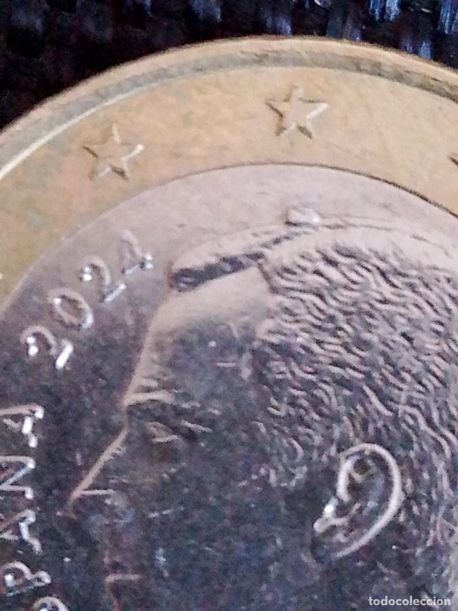 Monedas con errores: moneda 1 euro Espa&ntilde;a 2024 error - Foto 3
