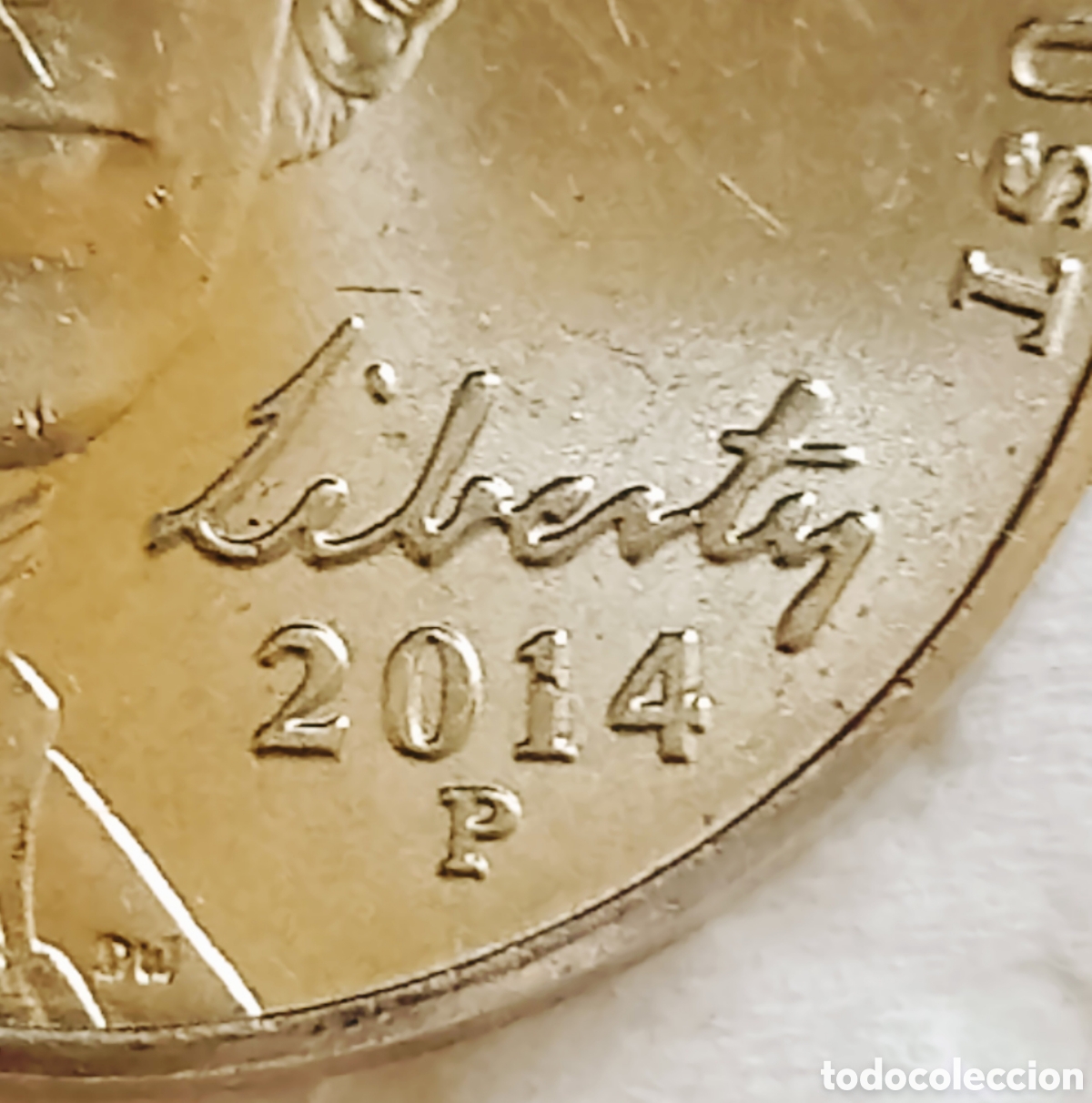 Monedas con errores: Moneda USA (2014*P) Cospel At&iacute;pico - Foto 9