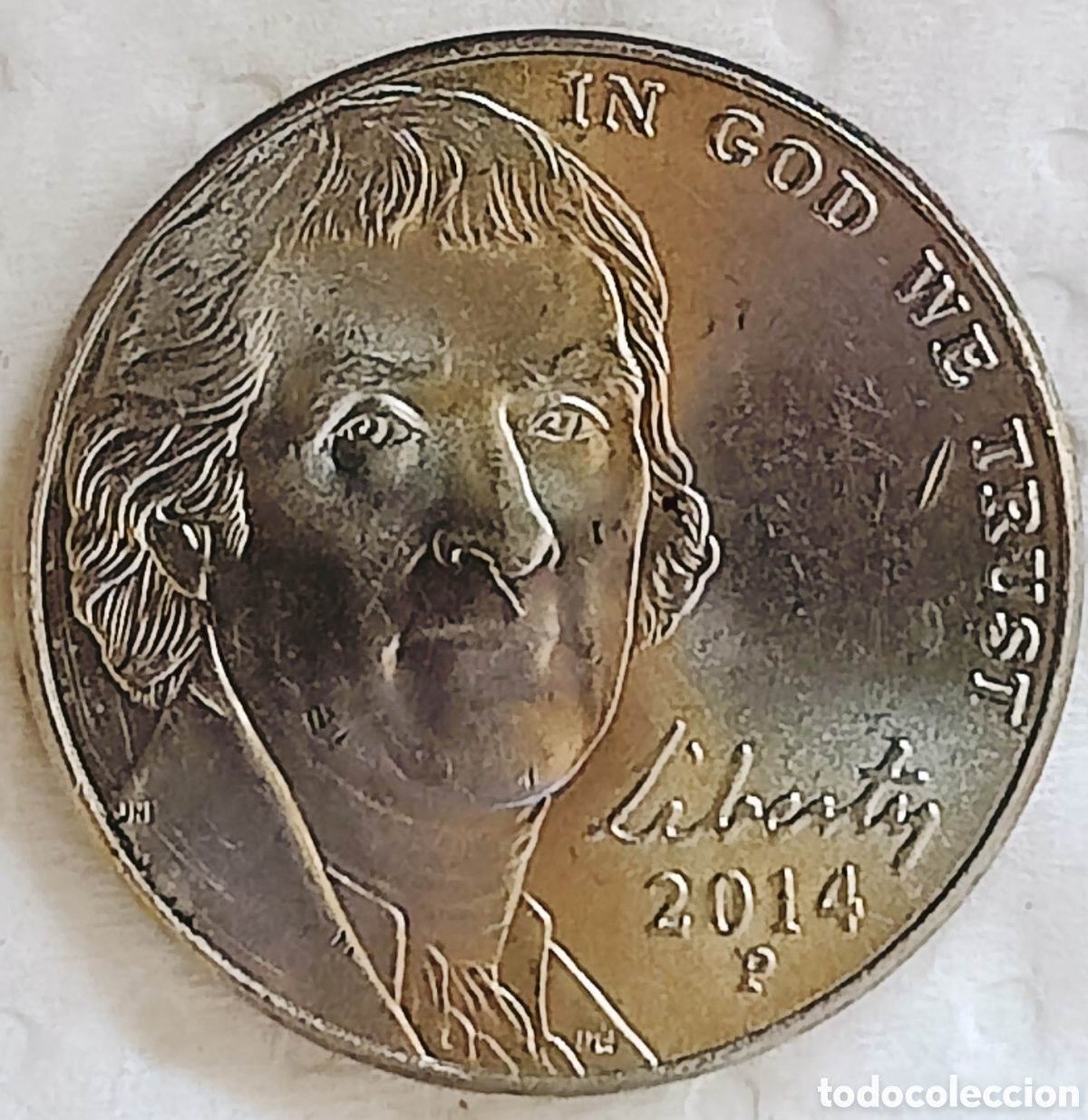 Monedas con errores: Moneda USA (2014*P) Cospel At&iacute;pico