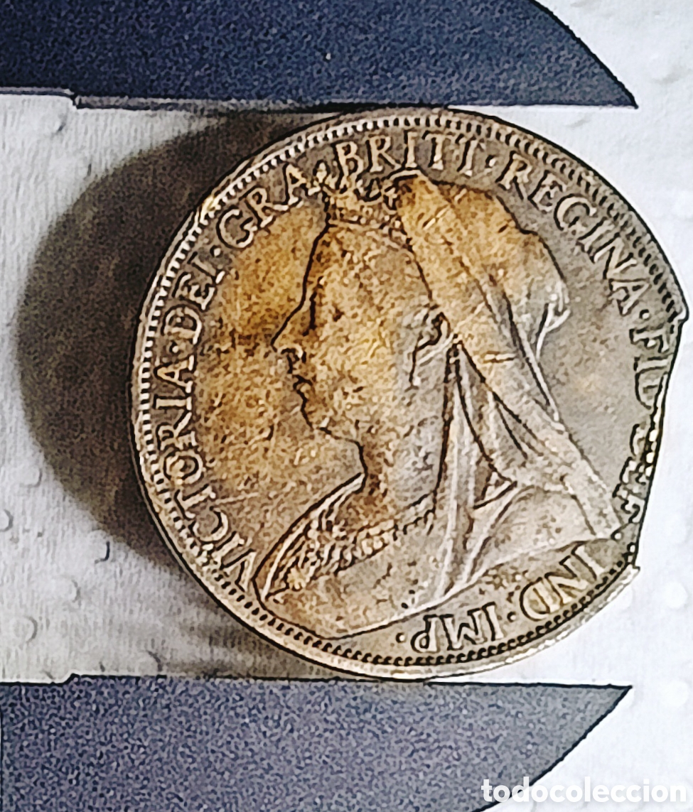 Monedas con errores: Moneda R.Unido (1898) Error M&uacute;ltiple - Foto 3
