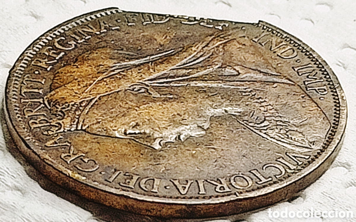 Monedas con errores: Moneda R.Unido (1898) Error M&uacute;ltiple - Foto 15
