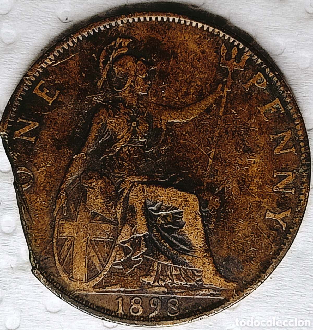Monedas con errores: Moneda R.Unido (1898) Error M&uacute;ltiple - Foto 1