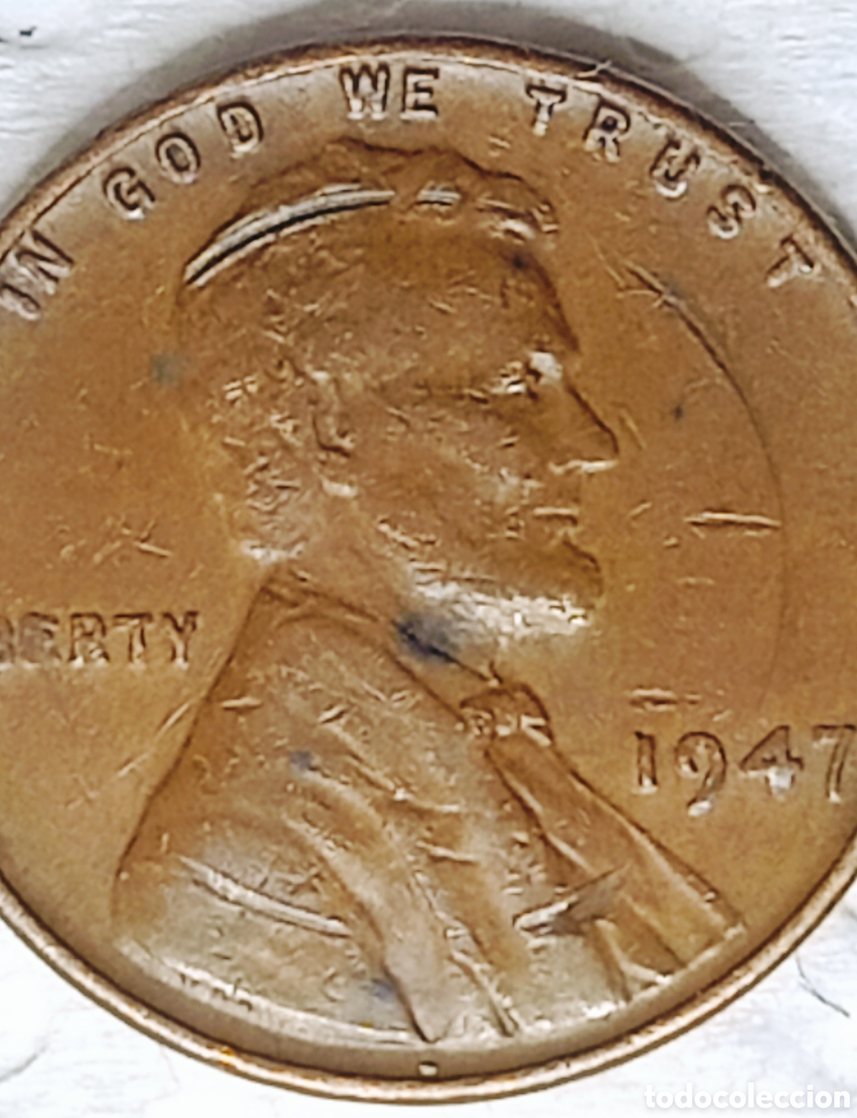 Monedas con errores: Moneda EE.UU (1947) error de cu&ntilde;o - Foto 2