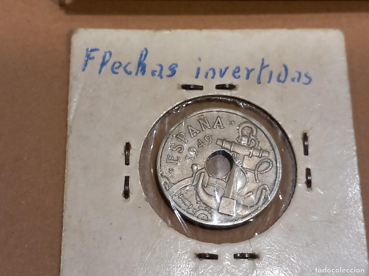 Monedas con errores: FLECHAS INVERTIDAS MONEDA CON ERROR 50 C&Eacute;NTIMOS ESPA&Ntilde;A A&Ntilde;O 1949 / COMPRA MIN&Iacute;MA 5 &euro; - Foto 2