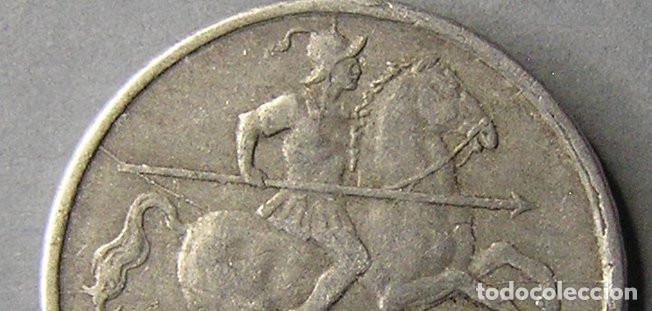 Monedas con errores: 10 CENTIMOS 1940 - VARIANTE CU&Ntilde;O DEL ANVERSO ROTO EN FORMA RADIAL - Foto 2