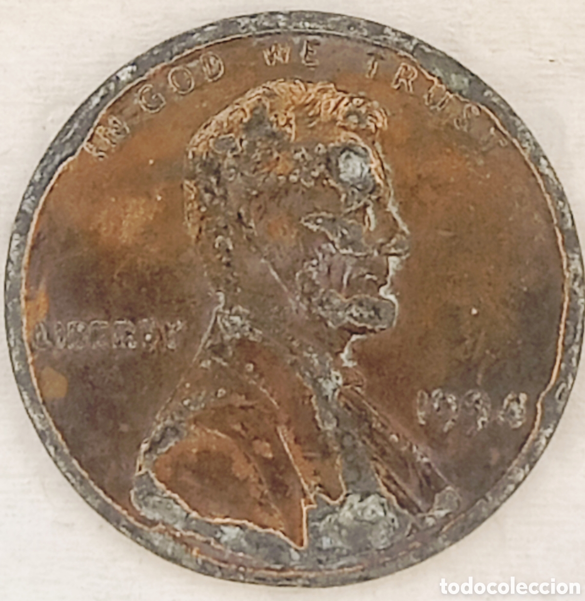 Monedas con errores: Moneda EE.UU -1994- error inusual - Foto 1