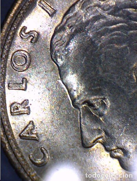 Monedas con errores: 10 PESETAS 1985 - VARIANTE CU&Ntilde;O DOBLADO EN LEYENDAS DEL ANVERSO - Foto 3