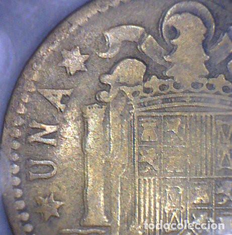 Monedas con errores: 1 PESETA 1953 - VARIANTE CU&Ntilde;O DOBLADO EN REVERSO - Foto 3