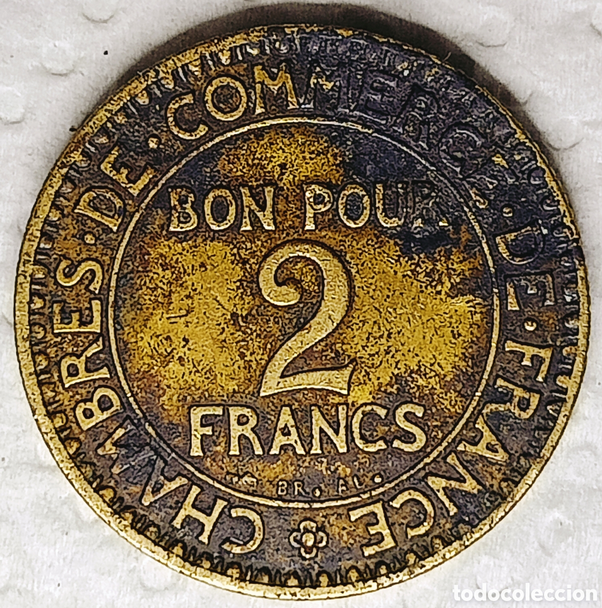 Monedas con errores: Moneda Francia (1926-2F) multi-error - Foto 2