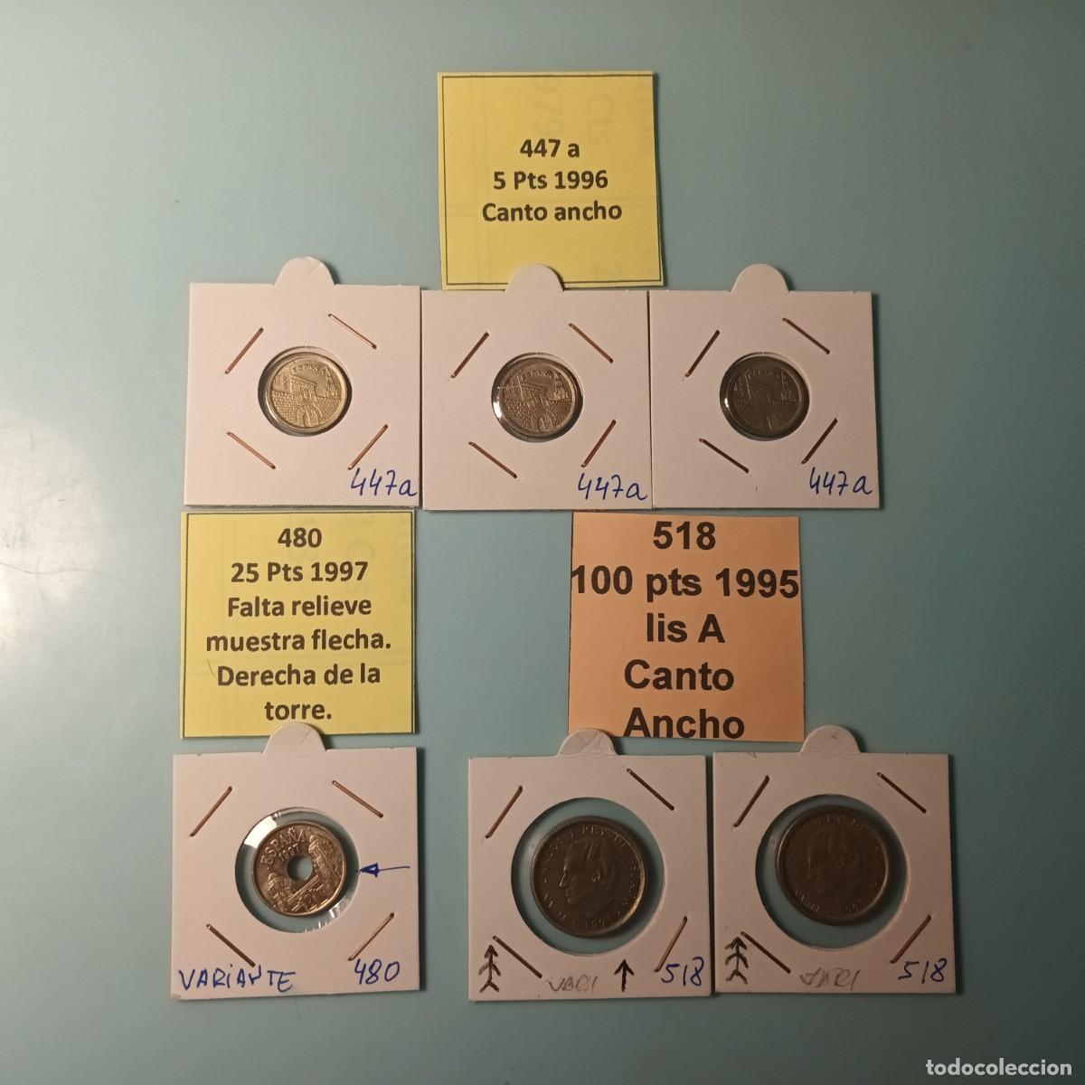 Coins with Errors: Monedas Juan Carlos Pts con errores Lote ME - 283