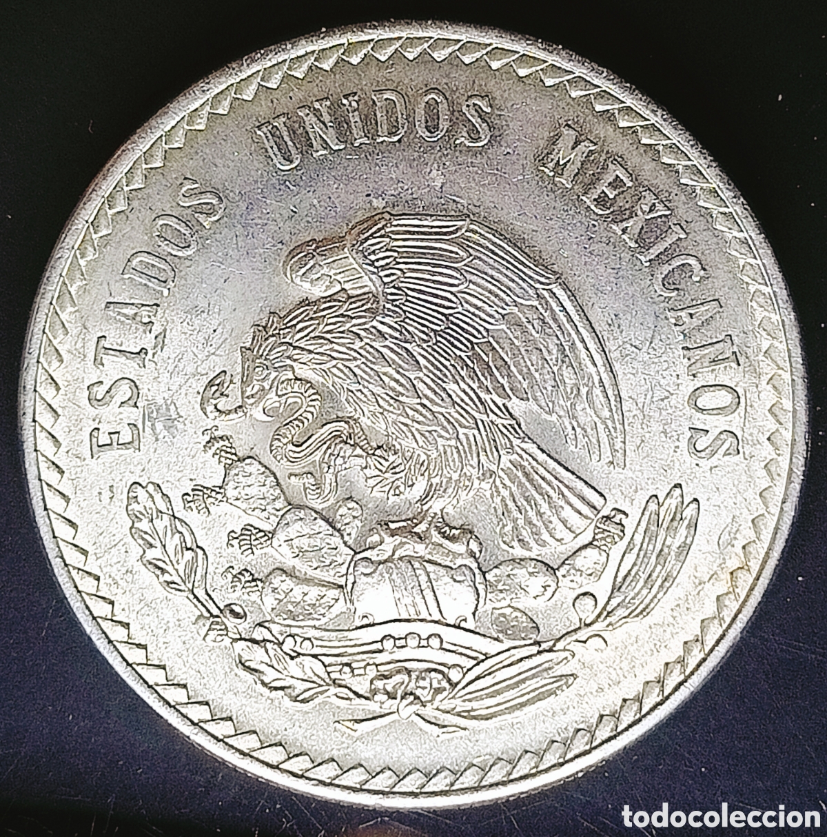 Monedas con errores: Moneda M&eacute;xico 5 Ps Plata (1948) variante - Foto 3