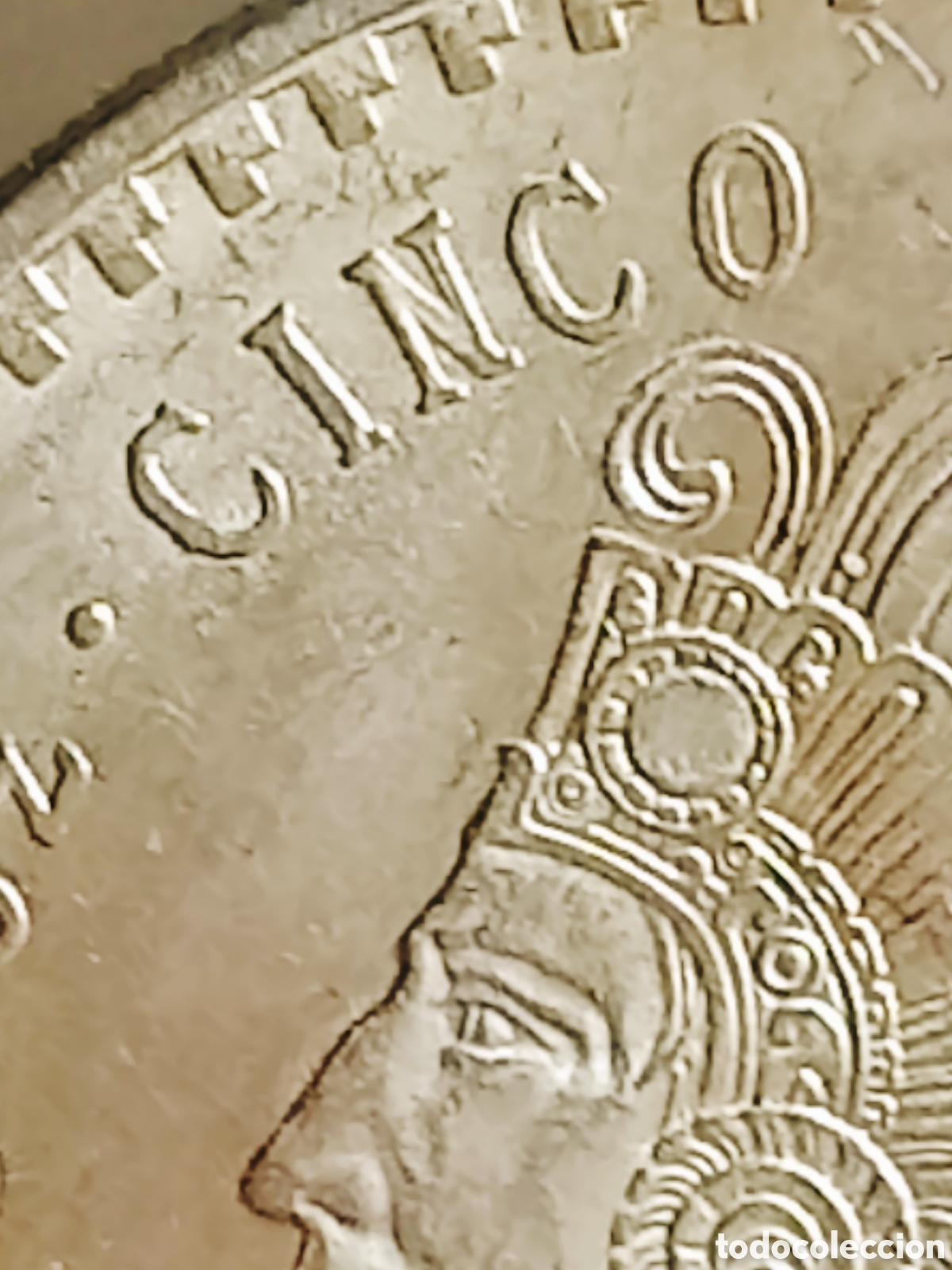 Monedas con errores: Moneda M&eacute;xico 5 Ps Plata (1948) variante - Foto 16