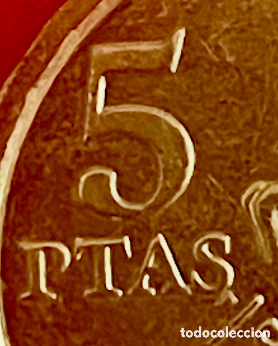 Monedas con errores: * ERROR * 5 PESETAS A&Ntilde;O 1997 CEDILLA EN LA S - Foto 3