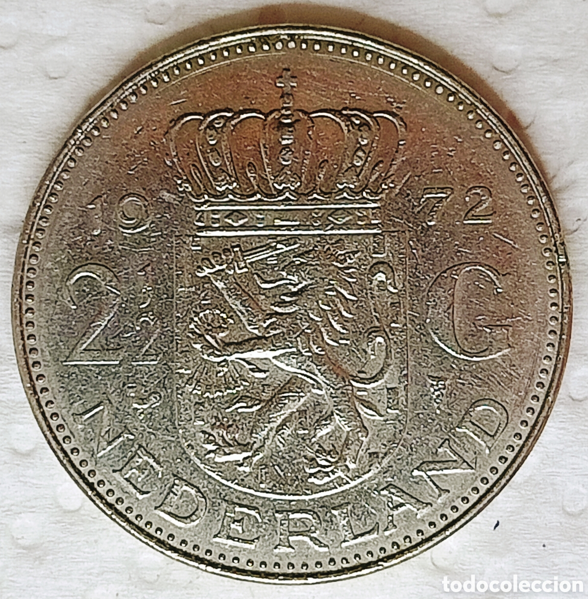 Monedas con errores: Moneda Pa.Bajos (1972) error mec&aacute;nico - Foto 2