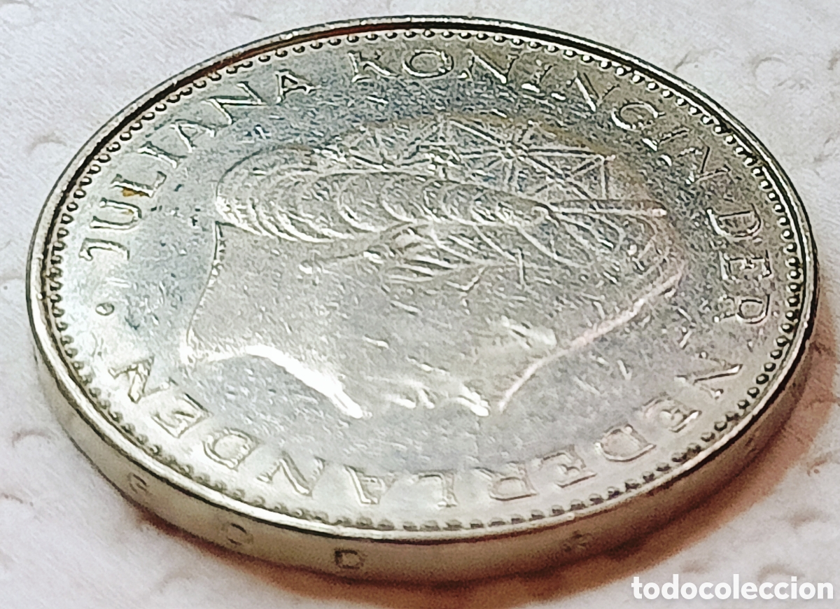 Monedas con errores: Moneda Pa.Bajos (1972) error mec&aacute;nico - Foto 17