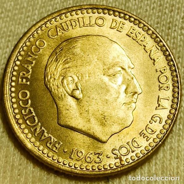 M&uuml;nzen mit Fehlern: Espa&ntilde;a. Estado Espa&ntilde;ol 1 Peseta 1963*(19-66) S/C Variante. Lote 8473