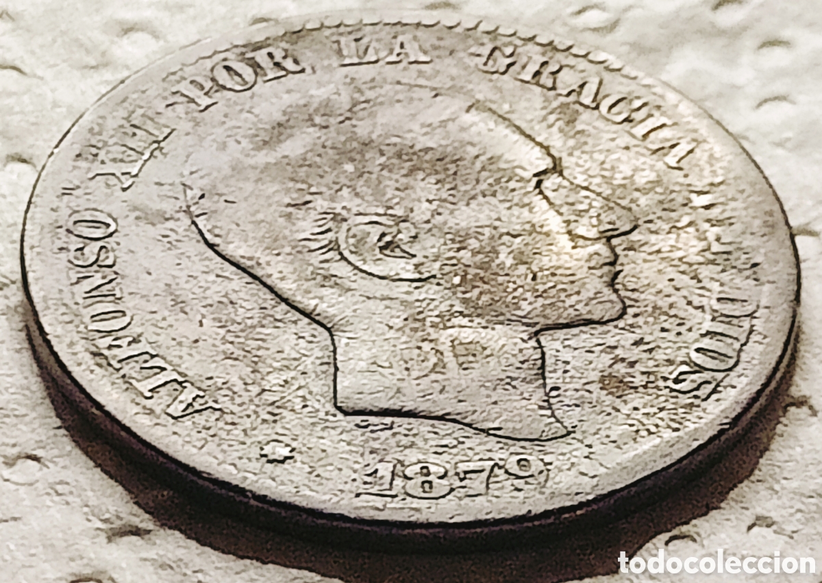 Monedas con errores: Moneda Espa&ntilde;a (1879-OM) error de acu&ntilde;aci&oacute;n - Foto 15