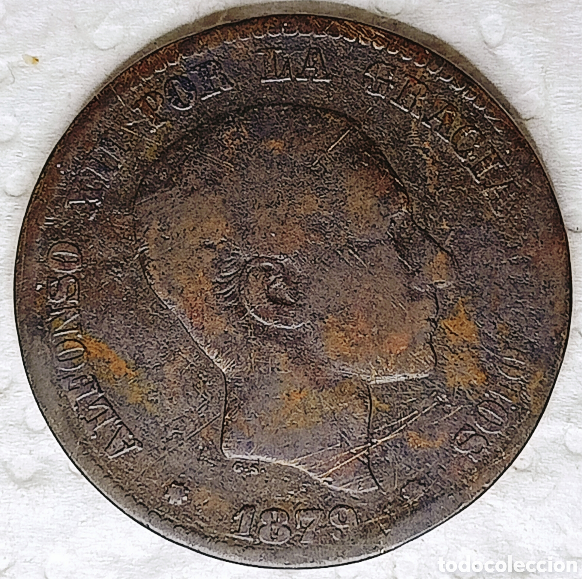 Monedas con errores: Moneda Espa&ntilde;a (1879-OM) error de acu&ntilde;aci&oacute;n - Foto 1