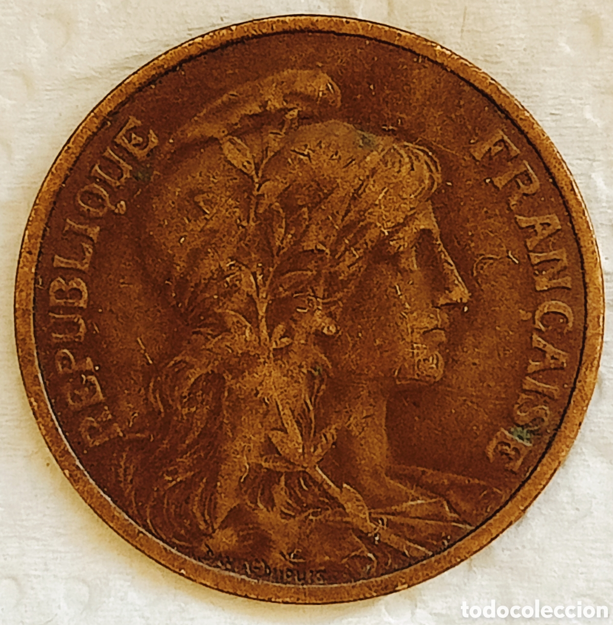 Monedas con errores: Moneda Francia (1912) error mec&aacute;nico - Foto 2