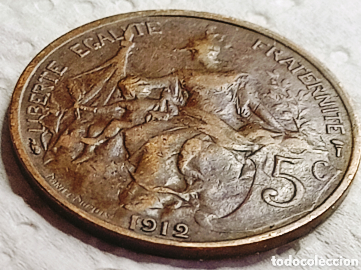 Monedas con errores: Moneda Francia (1912) error mec&aacute;nico - Foto 15