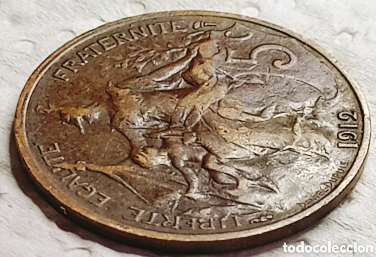 Monedas con errores: Moneda Francia (1912) error mec&aacute;nico - Foto 16