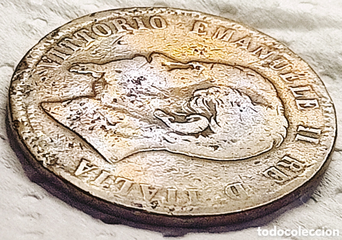 Monedas con errores: Moneda Italia (1866&rdquo;OM&rdquo;) Var&iacute;ante - Foto 7
