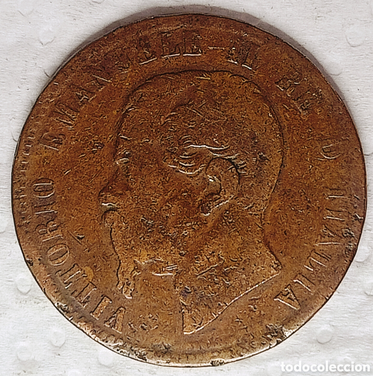Monedas con errores: Moneda Italia (1866&rdquo;OM&rdquo;) Var&iacute;ante - Foto 1