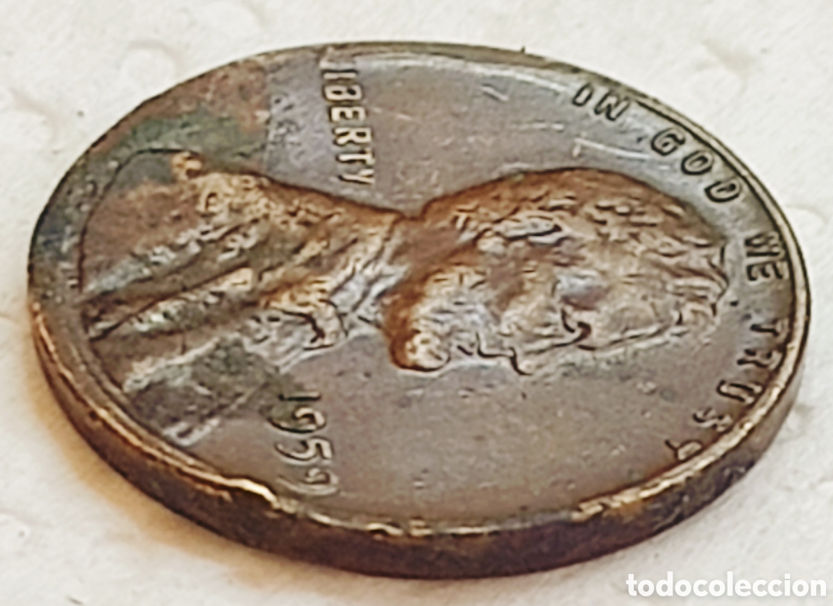 Monedas con errores: Moneda EE.UU (1959) Error M&uacute;ltiple - Foto 13