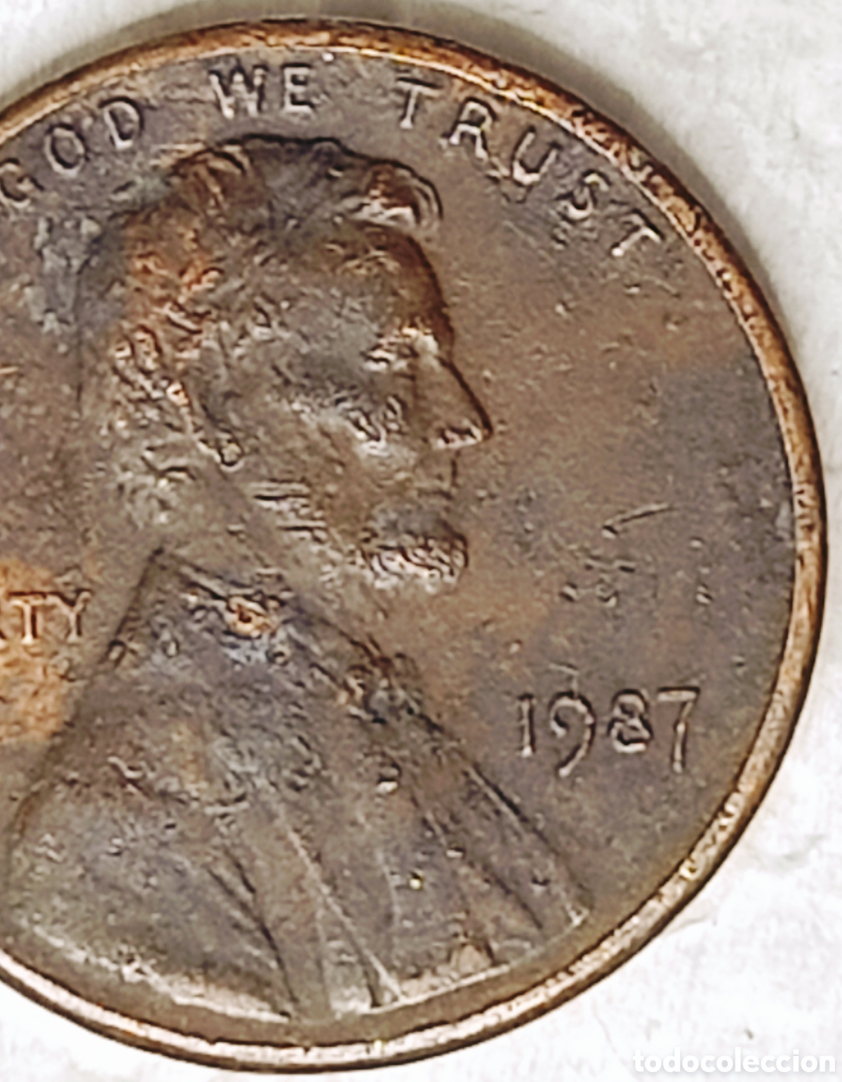 Monedas con errores: Moneda EE.UU.(1987) Variantes - Foto 3