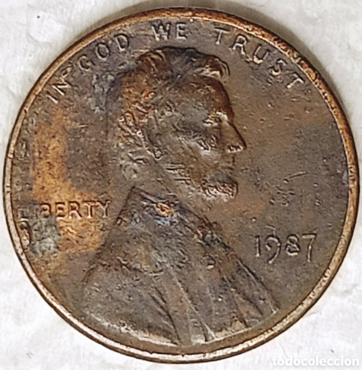 Monedas con errores: Moneda EE.UU.(1987) Variantes - Foto 1